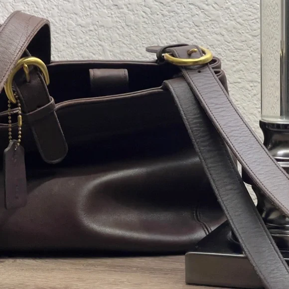 Coach Dark Brown Leather Handbag - Picture 6 of 10